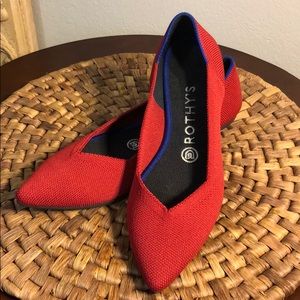ROTHY’S Red Pointed Toe Flats - Size 7.5
